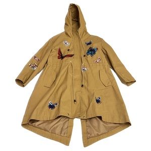 NEW ZAZA Embroidered Trench Coat (S)